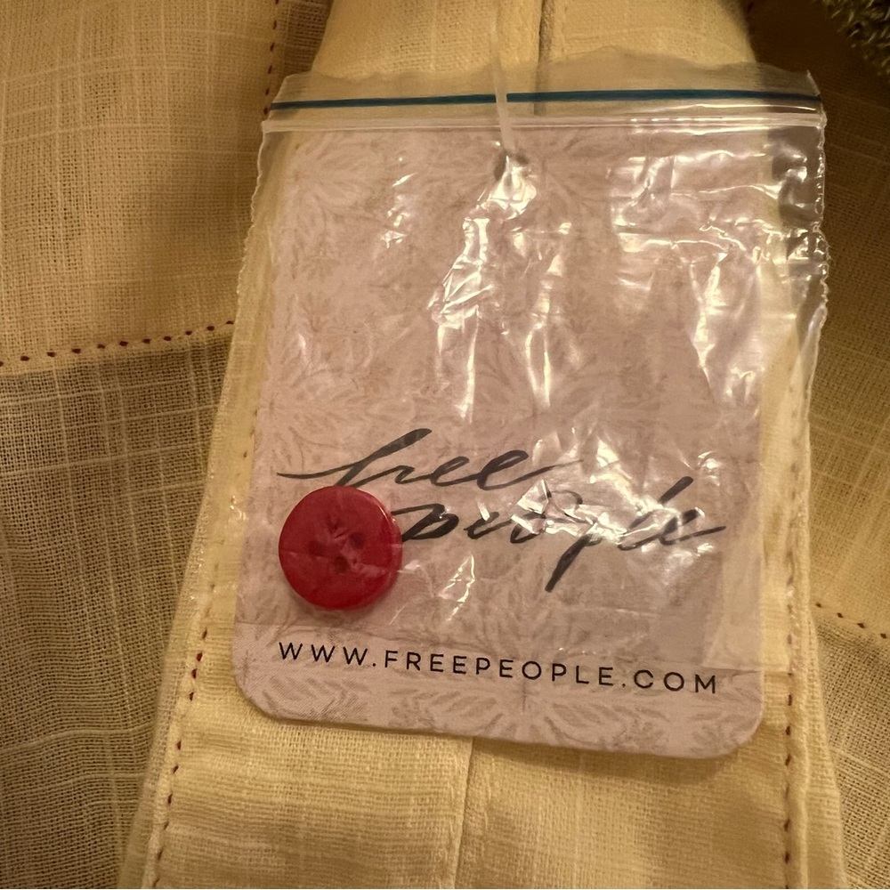 Free People Ryland Blouse in Summer Lemonade, Beautiful Embroidery, NWT - Picture 14 of 15